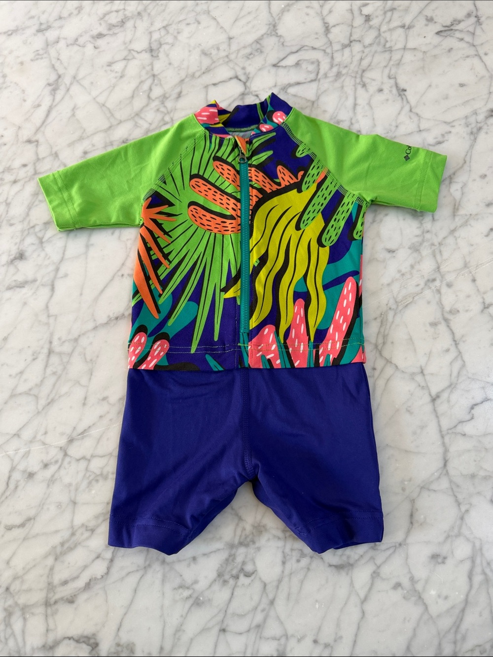 Columbia Baby Sandy Shores Sunguard Sz 12-18 Mo Suit Omni-Shade UPF 50 NWOT